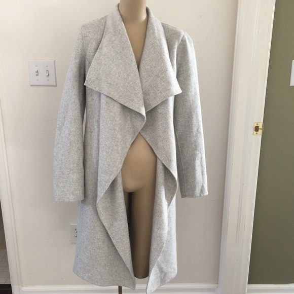 💜  Zara Waterfall Coat handmade heather gray - Picture 2 of 8